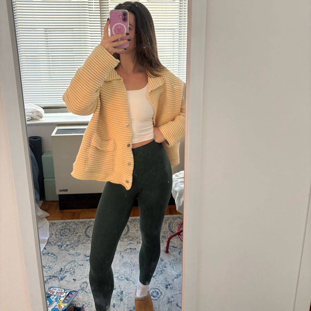 More Than Yesterday yellow sweater